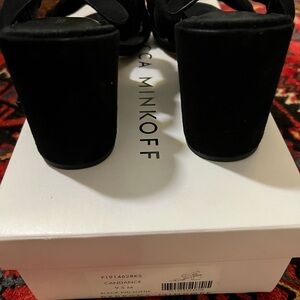 Rebecca Minkoff Black Suede Sandal Heels